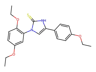 3-(2,5-diethoxyphenyl)-5-(4-ethoxyphenyl)-1H-imidazole-2-thione structure
