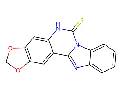 benzo[4,5]imidazo[1,2-c][1,3]dioxolo[4,5-g]quinazoline-6(5H)-thione structure