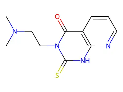 3-[2-(dimethylamino)ethyl]-2-thioxo-2,3-dihydropyrido[2,3-d]pyrimidin-4(1H)-one structure