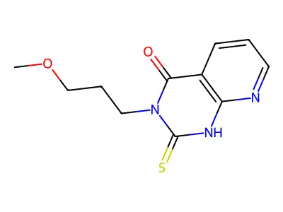 2-mercapto-3-(3-methoxypropyl)pyrido[2,3-d]pyrimidin-4(3H)-one structure