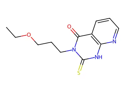 3-(3-ethoxypropyl)-2-thioxo-2,3-dihydropyrido[2,3-d]pyrimidin-4(1H)-one structure