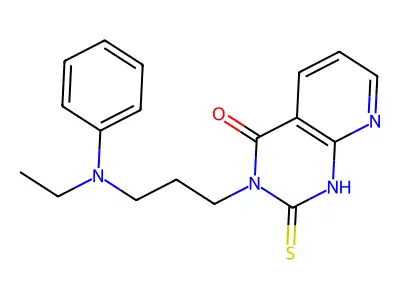 3-[3-(N-ethylanilino)propyl]-2-sulfanylidene-1H-pyrido[2,3-d]pyrimidin-4-one structure