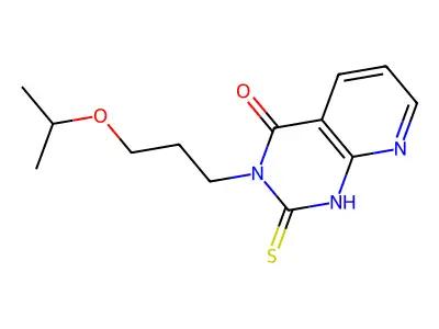 3-(3-isopropoxypropyl)-2-thioxo-2,3-dihydropyrido[2,3-d]pyrimidin-4(1H)-one structure