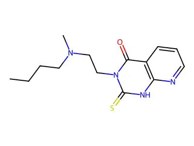 3-[2-[butyl(methyl)amino]ethyl]-2-sulfanylidene-1H-pyrido[2,3-d]pyrimidin-4-one structure