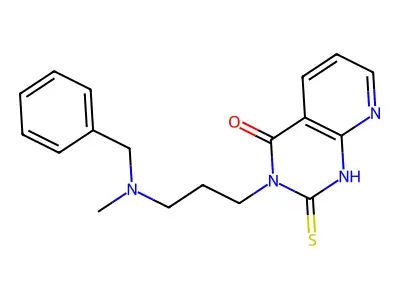 3-(3-(benzyl(methyl)amino)propyl)-2-thioxo-2,3-dihydropyrido[2,3-d]pyrimidin-4(1H)-one structure