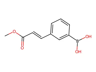 (3-(3-Methoxy-3-oxoprop-1-en-1-yl)phenyl)boronic acid structure