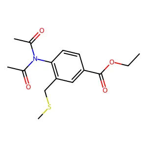 Ethyl 4-(diacetylamino)-3-(methylsulfanylmethyl)benzoate structure