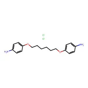 Aniline, 4,4'-(hexamethylenedioxy)di-, dihydrochloride structure
