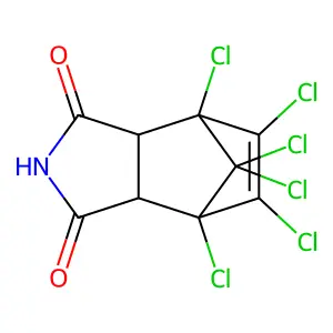 1,4,5,6,7,7-Hexachlorobicyclo(2.2.1)-5-heptene-2,3-dicarboximide structure