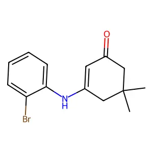 3-[(2-Bromophenyl)amino]-5,5-dimethylcyclohex-2-en-1-one structure