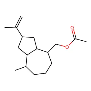 4-Azulenemethanol, decahydro-8-methyl-2-(1-methylethenyl)-, 4-acetate structure