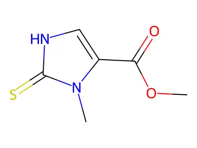1H-Imidazole-4-carboxylic acid, 2,3-dihydro-3-methyl-2-thioxo-, methyl ester structure