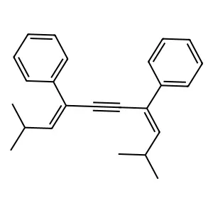1,1'-(2,9-Dimethyldeca-3,7-dien-5-yne-4,7-diyl)dibenzene structure
