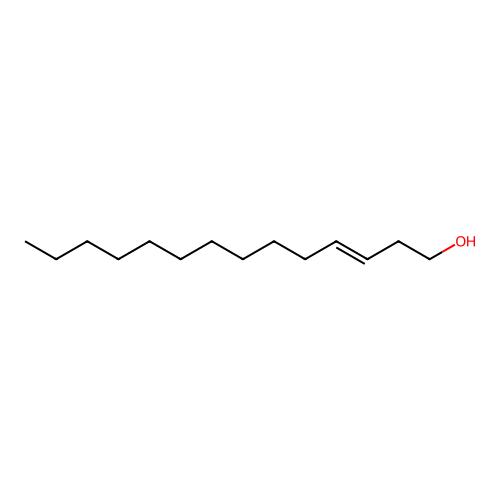 3-Tetradecen-1-ol, (3E)- structure