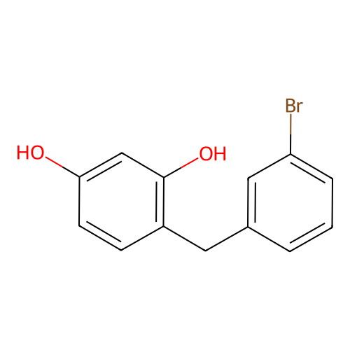 4-(3-Bromobenzyl)benzene-1,3-diol structure