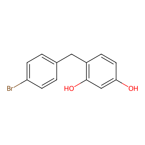 4-(4-Bromobenzyl)benzene-1,3-diol structure