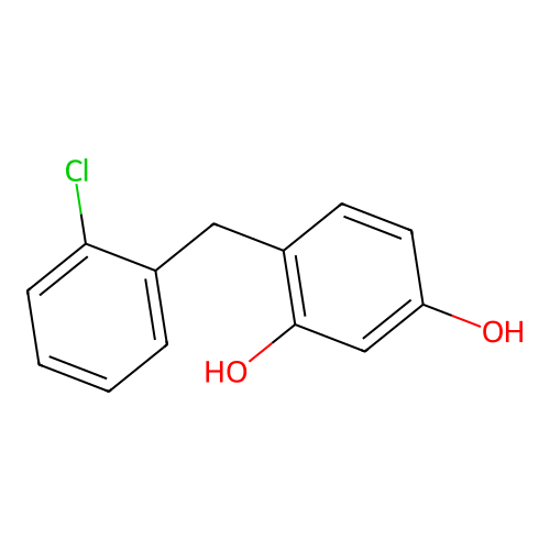 4-(2-Chlorobenzyl)benzene-1,3-diol structure