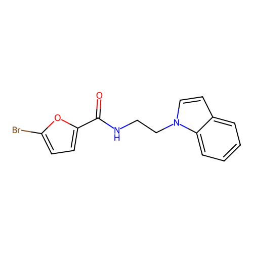 5-bromo-N-[2-(1H-indol-1-yl)ethyl]furan-2-carboxamide structure