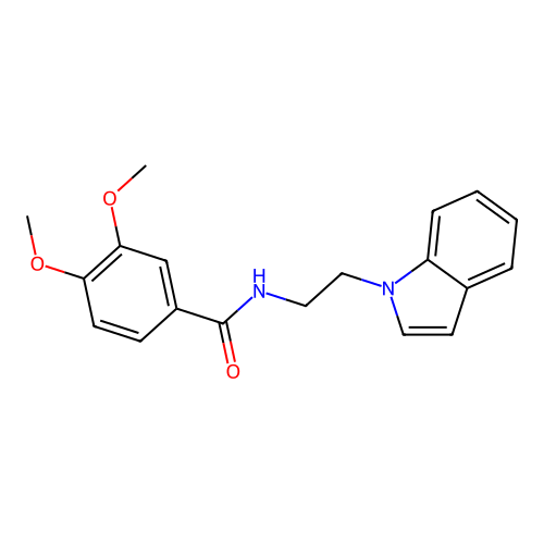 N-(2-(1H-indol-1-yl)ethyl)-3,4-dimethoxybenzamide structure