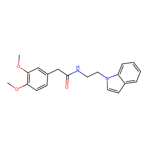 2-(3,4-dimethoxyphenyl)-N-[2-(1H-indol-1-yl)ethyl]acetamide structure