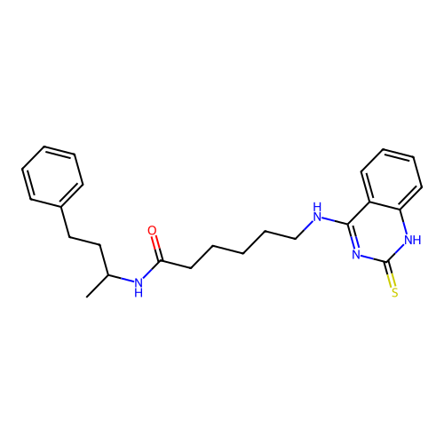 N-(4-phenylbutan-2-yl)-6-[(2-sulfanylidene-1H-quinazolin-4-yl)amino]hexanamide structure