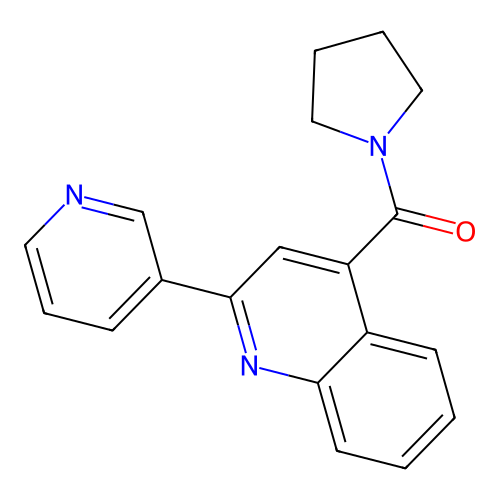 (2-(Pyridin-3-yl)quinolin-4-yl)(pyrrolidin-1-yl)methanone structure