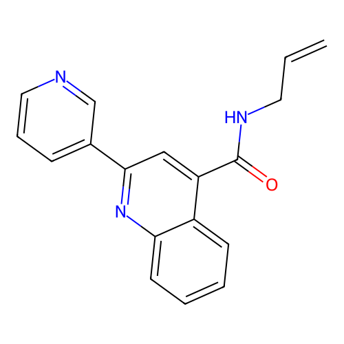 N-(prop-2-en-1-yl)-2-(pyridin-3-yl)quinoline-4-carboxamide structure