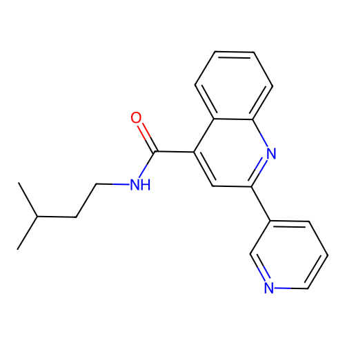 N-(3-Methylbutyl)-2-(pyridin-3-YL)quinoline-4-carboxamide structure