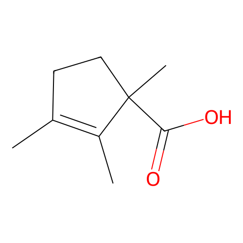 2-Cyclopentene-1-carboxylic acid, 1,2,3-trimethyl- structure