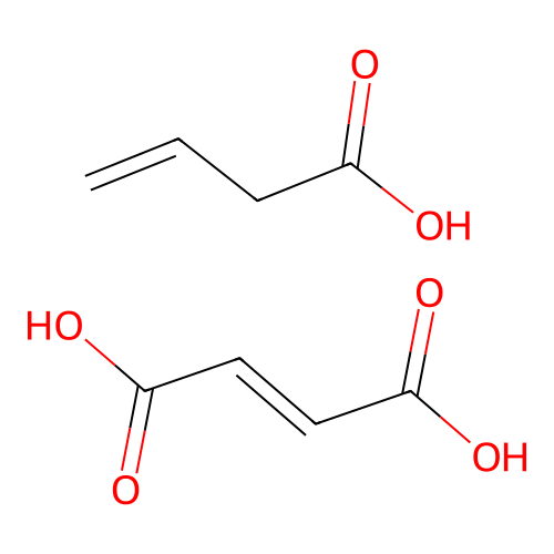 (E)-but-2-enedioic acid;but-3-enoic acid structure