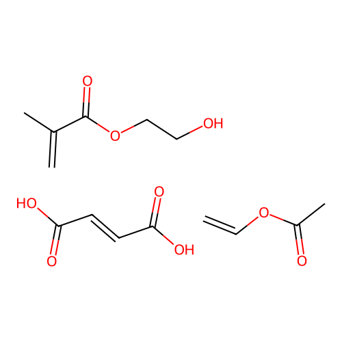 (E)-but-2-enedioic acid;ethenyl acetate;2-hydroxyethyl 2-methylprop-2-enoate structure