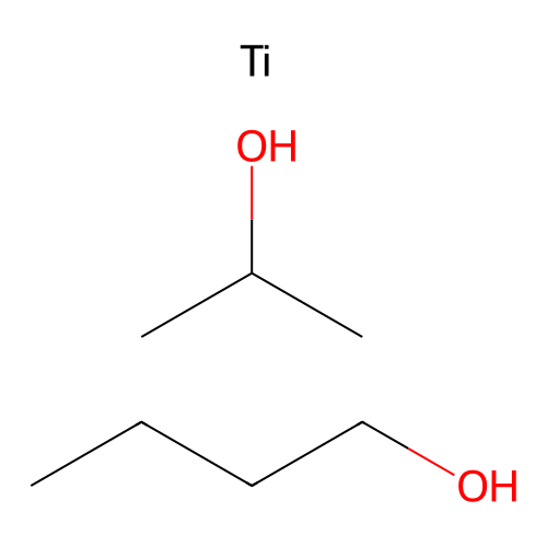 Butan-1-ol;propan-2-ol;titanium structure