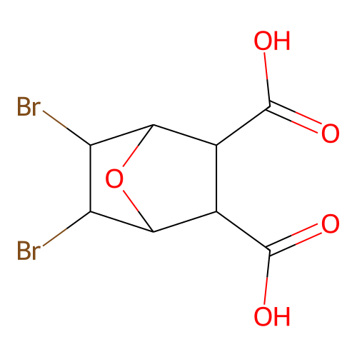 5,6-Dibromo-7-oxabicyclo[2.2.1]heptane-2,3-dicarboxylic acid structure