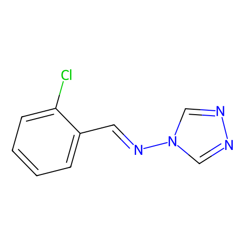 N-[(E)-(2-chlorophenyl)methylidene]-4H-1,2,4-triazol-4-amine structure