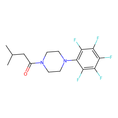3-Methyl-1-[4-(pentafluorophenyl)piperazin-1-yl]butan-1-one structure