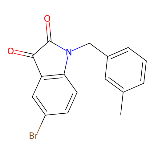 5-bromo-1-(3-methylbenzyl)-1H-indole-2,3-dione structure
