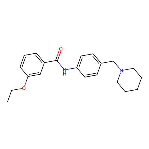 3-ethoxy-N-[4-(piperidin-1-ylmethyl)phenyl]benzamide structure