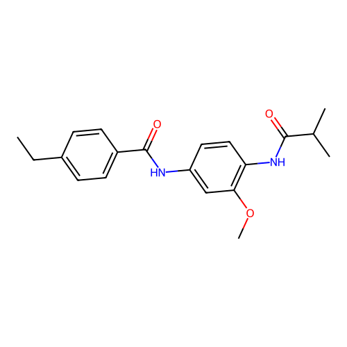 4-ethyl-N-[4-(isobutyrylamino)-3-methoxyphenyl]benzamide structure