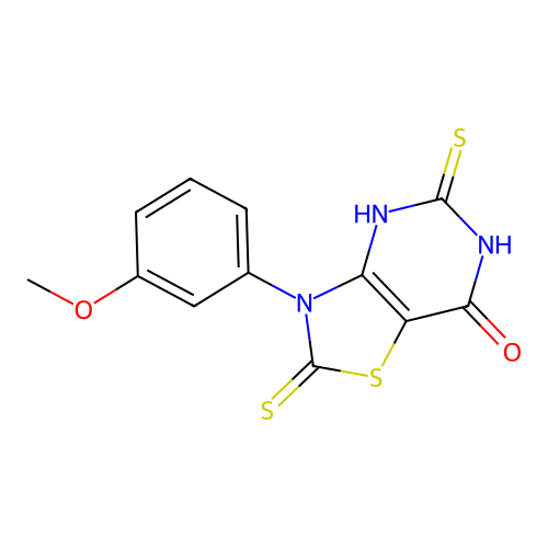 3-(3-methoxyphenyl)-2,5-bis(sulfanylidene)-4H-[1,3]thiazolo[4,5-d]pyrimidin-7-one structure