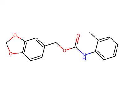 Piperonyl N-(O-tolyl)carbamate structure