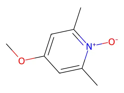 4-Methoxy-2,6-dimethyl-pyridine 1-oxide structure