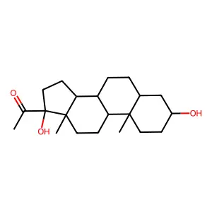 (3alpha,5alpha)-3,17-Dihydroxypregnan-20-one structure