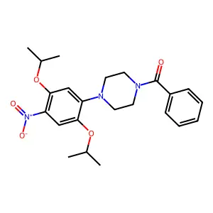 Methanone, [4-[2,5-bis(1-methylethoxy)-4-nitrophenyl]-1-piperazinyl]phenyl- structure
