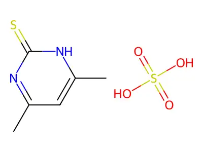 2(1H)-Pyrimidinethione, 4,6-dimethyl-, sulfate (1:?) structure