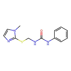 Urea, N-[[(1-methyl-1H-imidazol-2-yl)thio]methyl]-N'-phenyl- structure