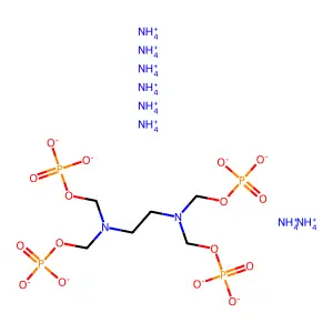 Octaammonium (ethane-1,2-diylbis(nitrilobis(methylene)))tetrakisphosphonate structure