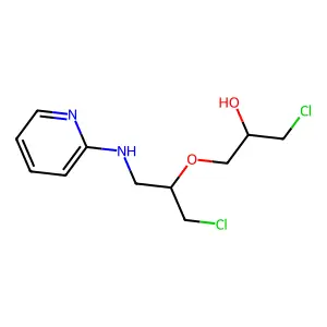 2-Propanol, 1-chloro-3-(1-(chloromethyl)-2-(2-pyridinylamino)ethoxy)- structure