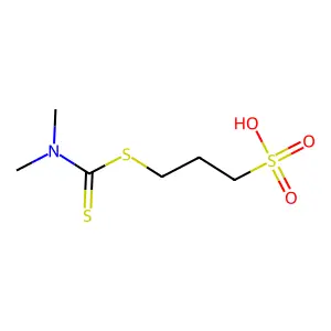 3-(((Dimethylamino)thioxomethyl)thio)propanesulfonic acid structure