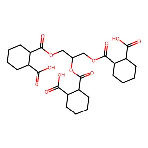 1,2-Cyclohexanedicarboxylic acid, 1,1',1''-(1,2,3-propanetriyl) ester structure