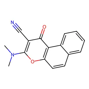 3-(Dimethylamino)-1-oxobenzo[f]chromene-2-carbonitrile structure